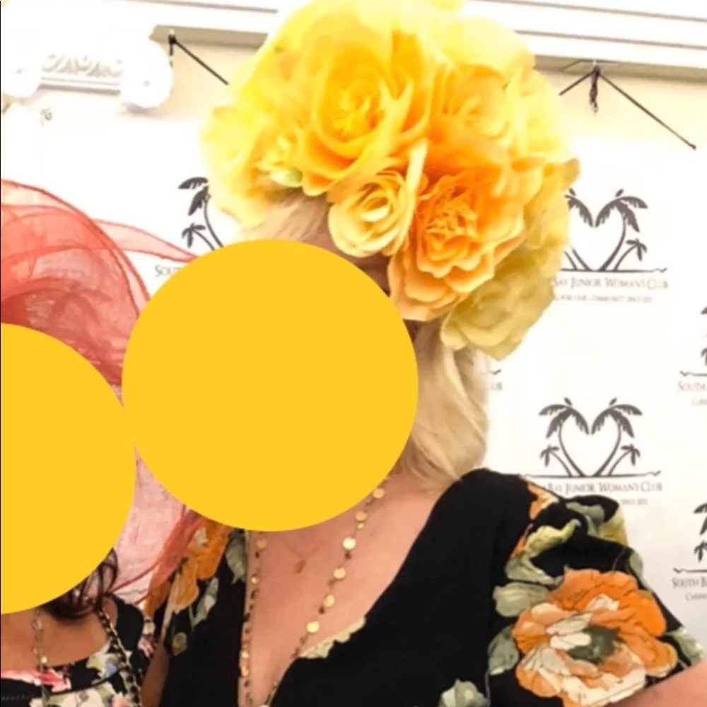 Custom~KENTUCKY DERBY~Huge Flower Facinator Hat!